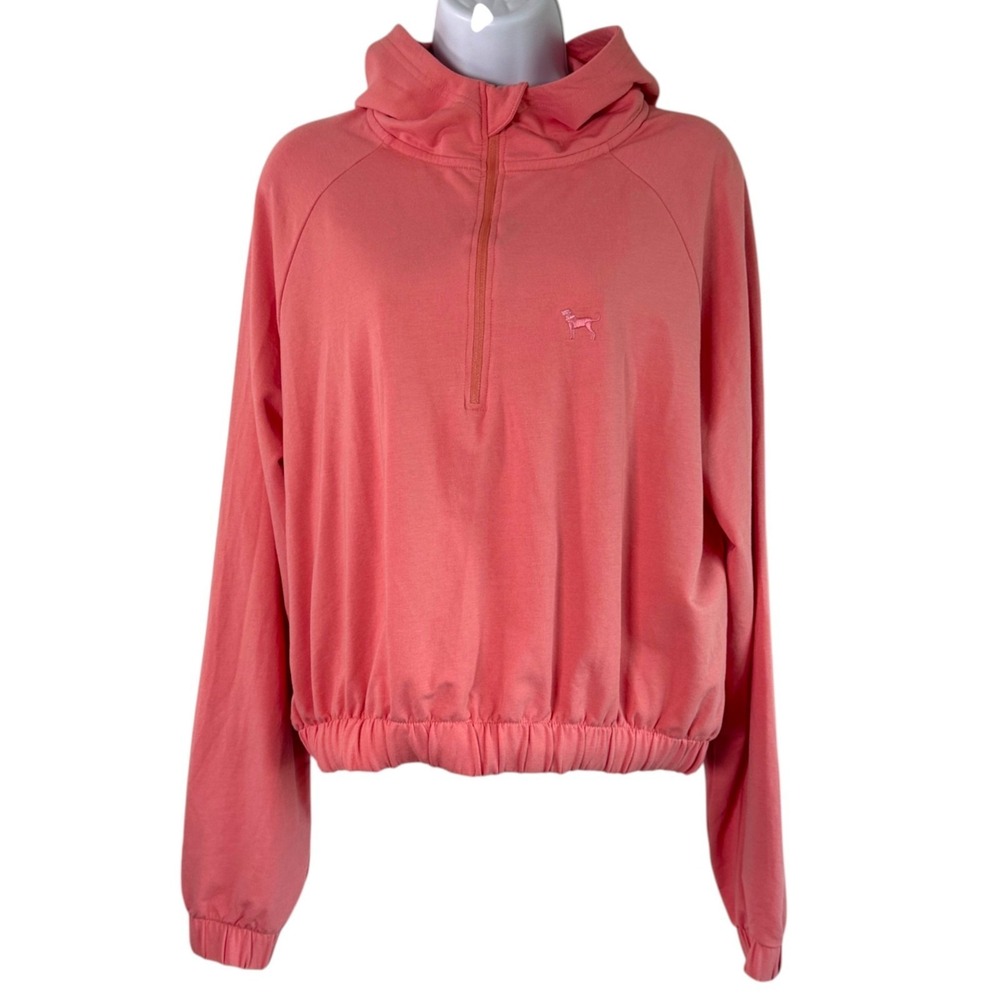 The‎ Black Dog Womens Tarpaulin 1/2 Zip Hoodie Sz M Athleisure Coastal Prep Cozy